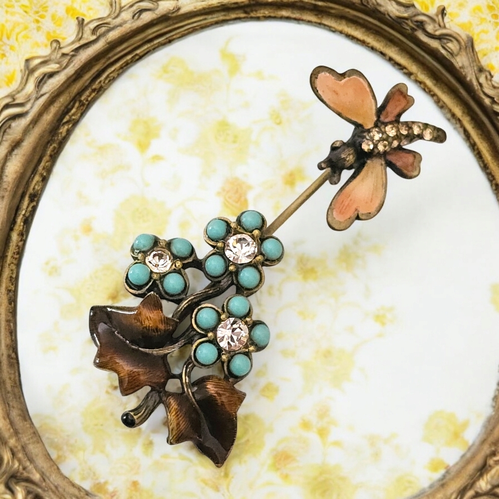 Jay Strongwater Rhinestone Stickpin Pin Enamel Butterfy
